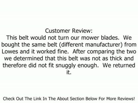 Made To FSP Specifications For MTD Belt 754-0497, 954-0497. Wrapped Aramid Cord, Clutching Cover Review