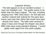 Made With Kevlar Replacement Belt For Craftsman, Poulan, Husqvarna Belt # 178138 Review
