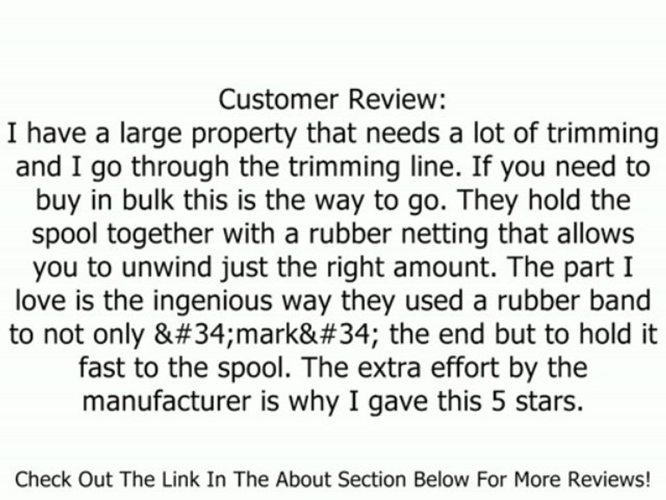 SuperTrim .080-Inch 3-Pound Spool Home Owner Grade Round Grass Trimmer Line, Green SU080S3-2 Review