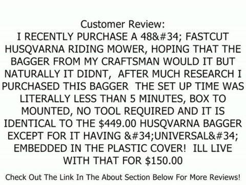 Poulan Pro Soft-Sided Grass Bagger Fits all Poulan Pro 48-inch Riding Lawn Mowers 960730025 Review