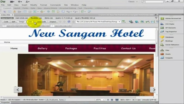 Dreamweaver CS6 Tutorials Urdu Hindi 12