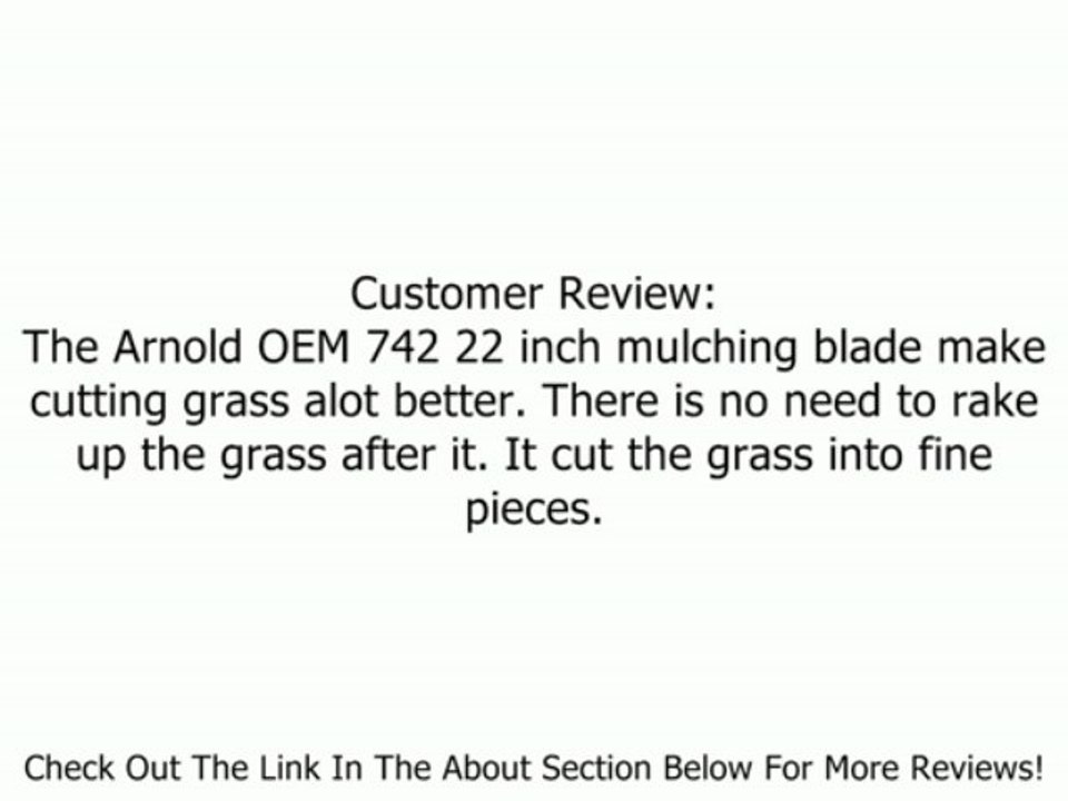 OEM-742-0742 22-Inch MTD Mulching Lawn Mower Blade Replaces 742-0742 Star Center Review