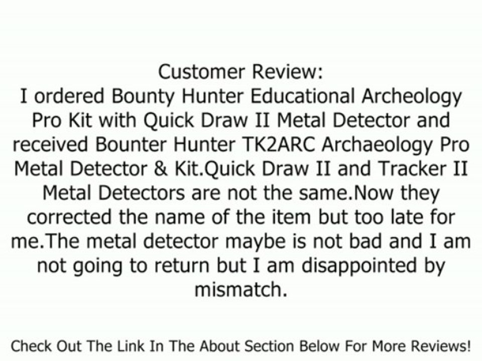 Bounty Hunter Tracker II Metal Detector Archaeology Pro Kit Review