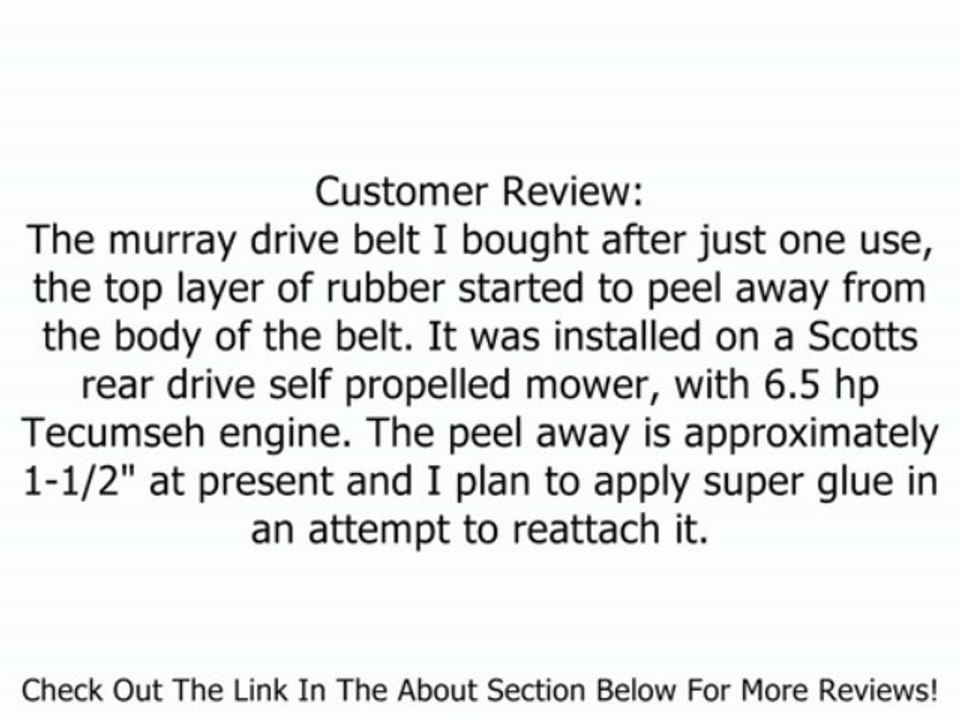 Murray 672271MA Motion Drive Belt for Lawn Mowers Review