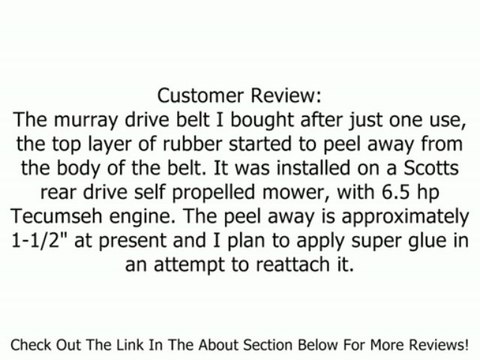 Murray 672271MA Motion Drive Belt for Lawn Mowers Review