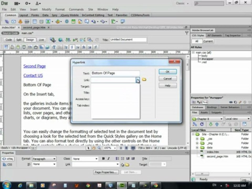 Dreamweaver CS6 Tutorials Urdu Hindi 32