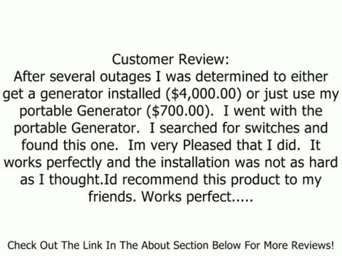 Reliance Controls 20216A Pro/Tran 6-Circuit 20-Amp Generator Transfer Switch for up to 5000-Watt Generators Review