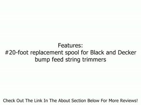 Black & Decker RS-136 String Trimmer Replacement Spools (5 Pack) Review