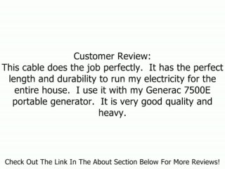 GenTran RJB10425 25-Foot 30 Amp Power Cord for up to 7,500-Watt Generators Review