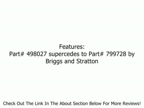 Briggs Stratton Small Engine Parts # 498027 CARBURETOR Review