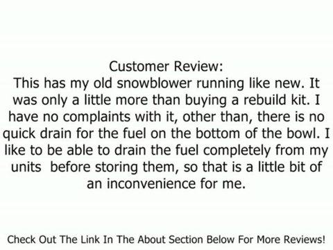 Carburetor Replaces Tecumseh 640349, 640052, 640054. Includes Mounting Gasket Review