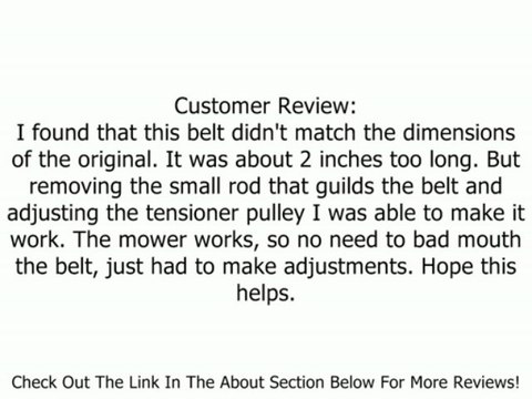Stens 265-363 Belt Replaces Snapper 7012353 1-2353 Lesco 050464 25-3/4-Inch by 3/8-Inch Review