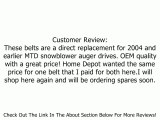 MTD LAWN MOWER PART # 954-0430B BELT-V (SET OF 2) Review