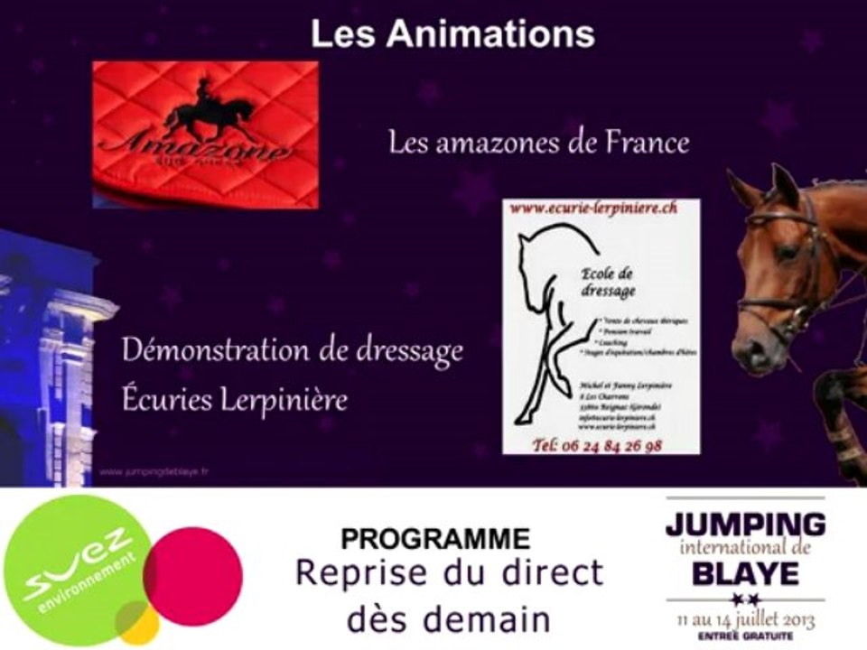 Le Direct - Jumping International de Blaye 2013