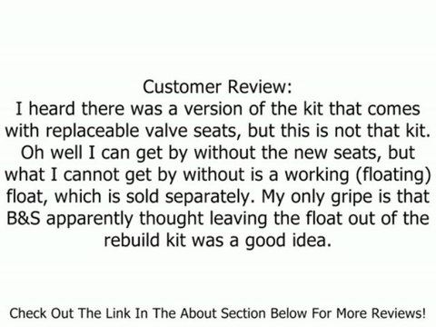 Briggs & Stratton 391071 Carburetor Overhaul Kit Review