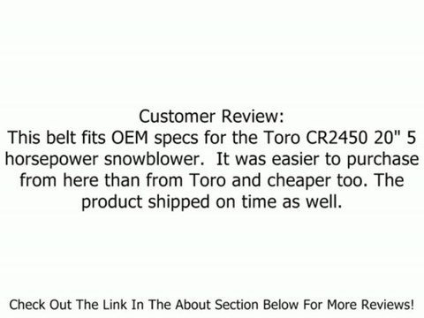 Oregon 75-939 Replacement Belt for Toro 958-6151, 5RIB x 33-7/8-inch Review