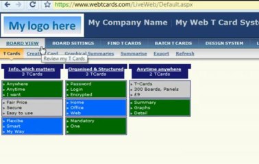 Task Tracking Board Sort Order by Web T Cards