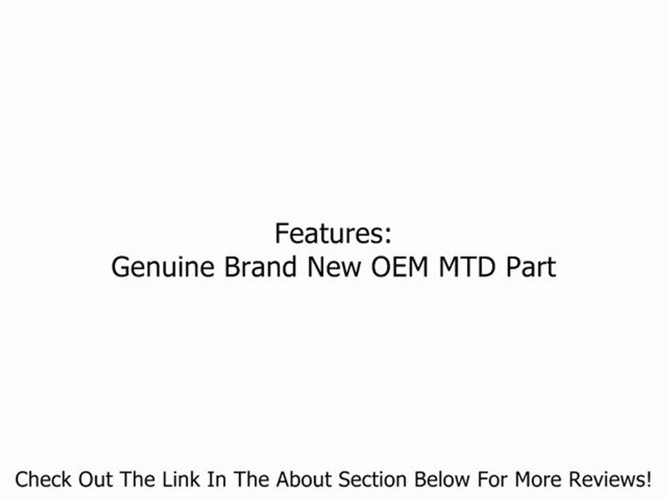 MTD Part 17954B-0637 COVER-SHIFT Review