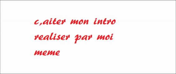 Mon intro