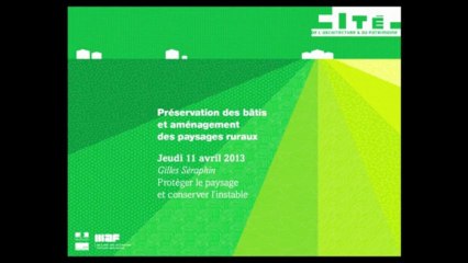17. Protéger le paysage et conserver l'instable