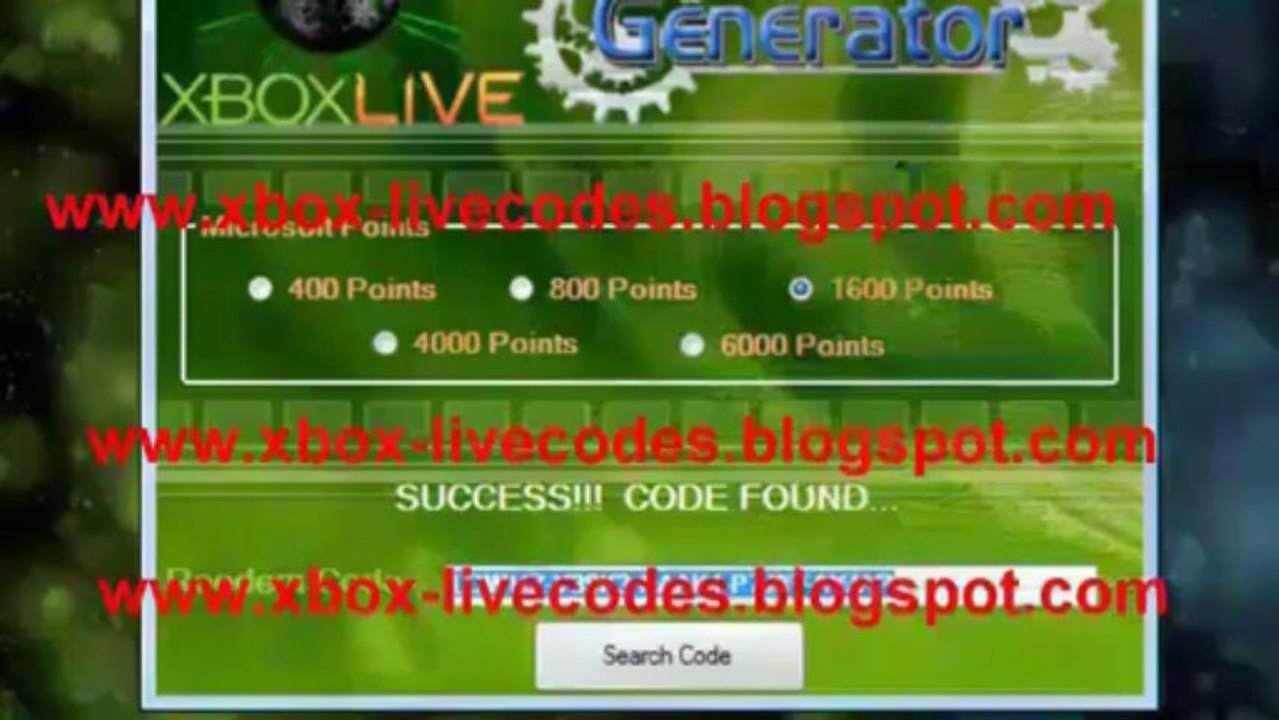 Free XBOX Live Codes - XBOX Live Gold Codes - Daily Updated XBOX 360 Codes