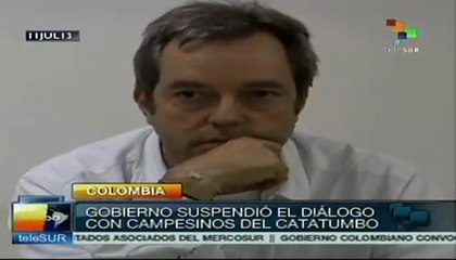 Gobierno colombiano suspende acercamiento con campesinos del Catatumbo