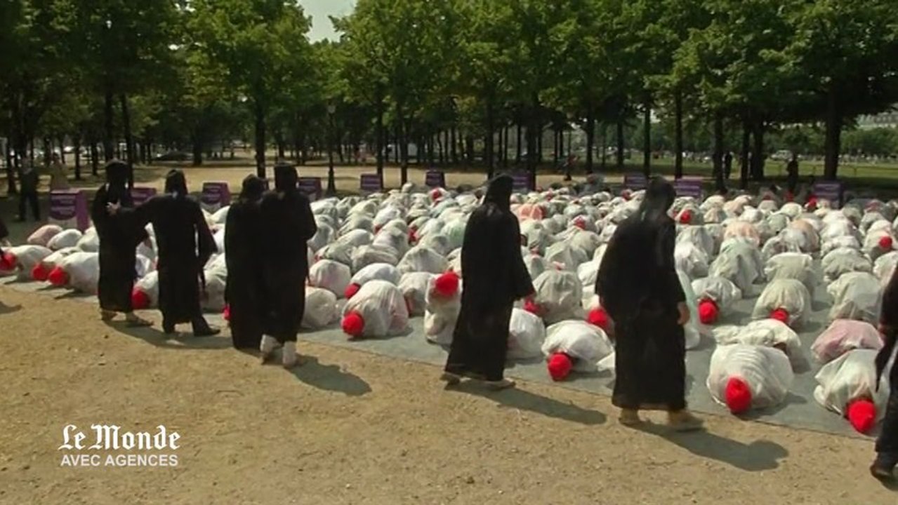 Manifestation des opposants à la proposition de loi sur la recherche sur l'embryon