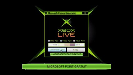 [Released july 2013] Xbox Live Microsoft Points Generator