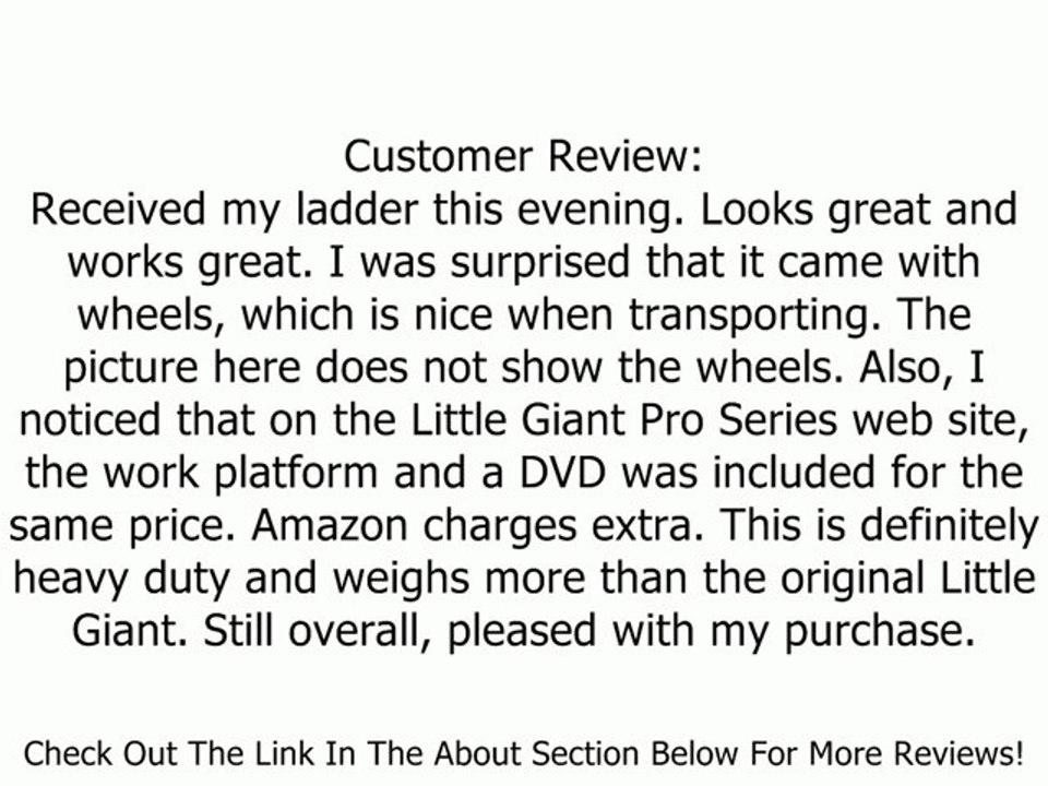 Little Giant 10126BP PRO Series 300-Pound Duty Rating Multi-Use Ladder, 26-Foot Review