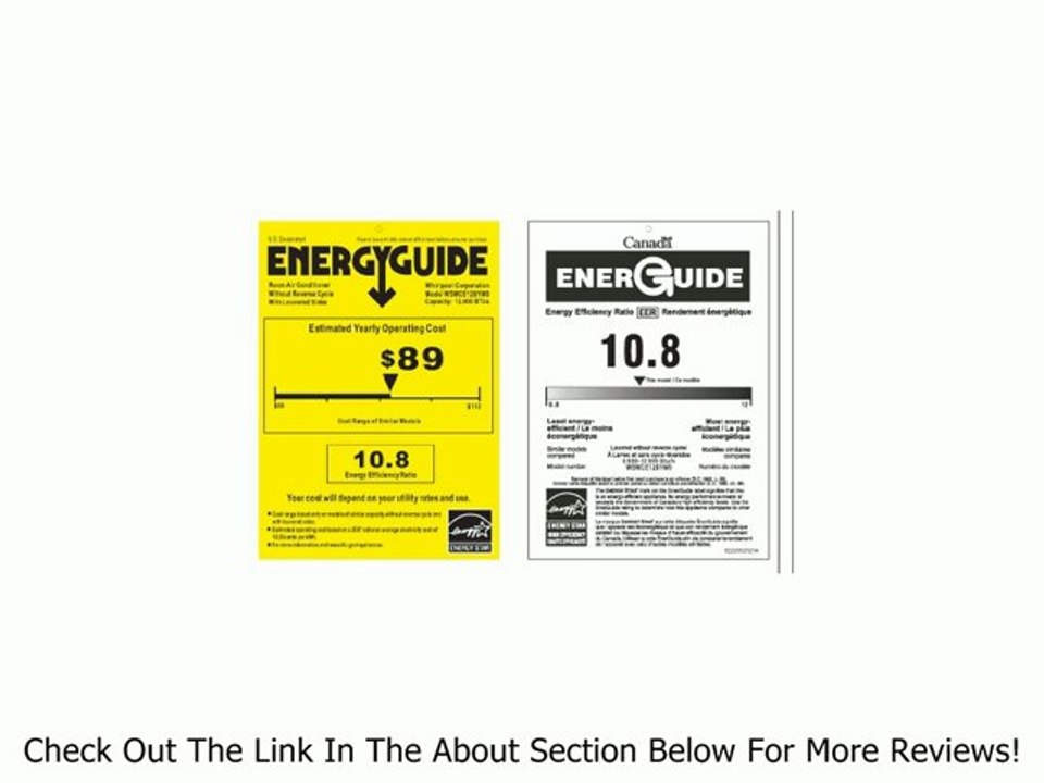 Whirlpool 12,000 BTU Energy Star Room Air Conditioner, White, W5WCE128YW Review