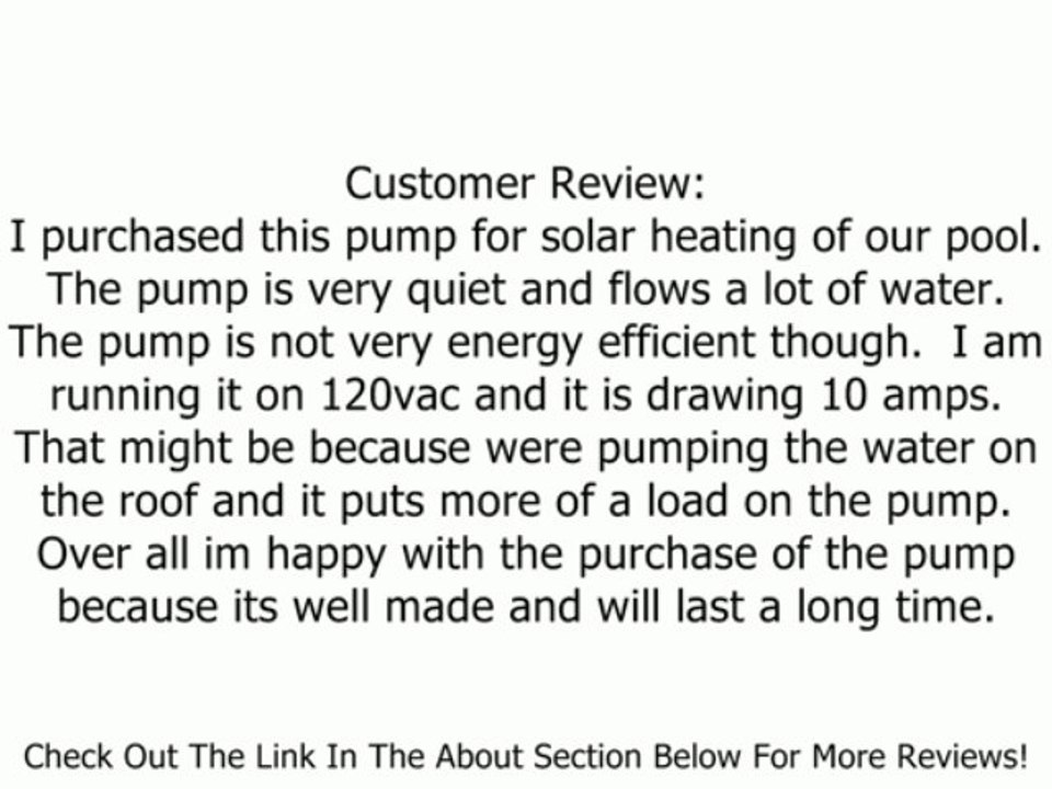 Pentair 011515 WhisperFlo Full-Rated Energy Efficient Pool Pump, 2-Horsepower 208/230-Volt Review