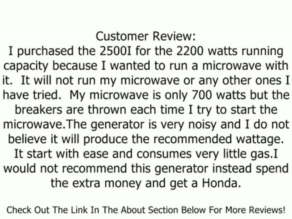 ETQ IN2500I 2,500 Watt 125cc 4-Stoke Gas Powered Portable Inverter Generator Review