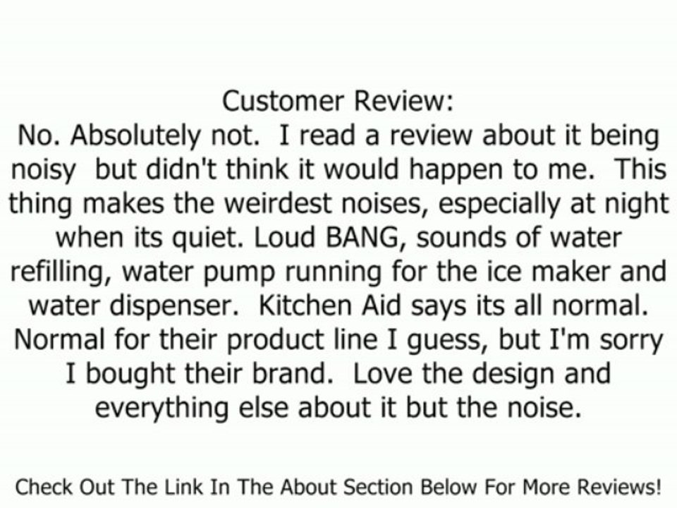 KitchenAid 21.8 Cu. Ft. Stainless Steel French Door Refrigerator - KFCS22EVMS Review
