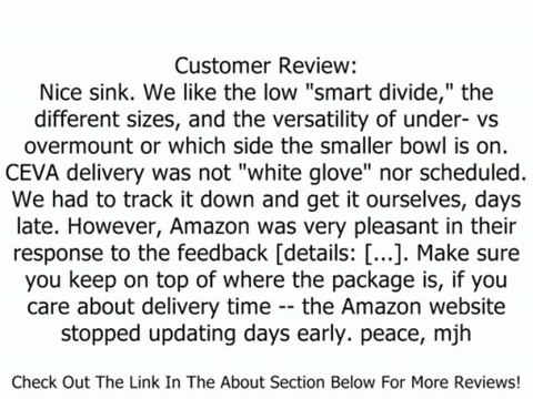 KOHLER K-6625-96 Iron/Tones Smart Divide Self-Rimming or Undercounter Kitchen Sink, Biscuit Review