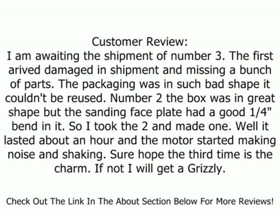 JET 708432K JDS-12DC 12-Inch 1 Horsepower Open Stand Disc Sander with Dust Canister, 115/230-Volt 1 Phase Review