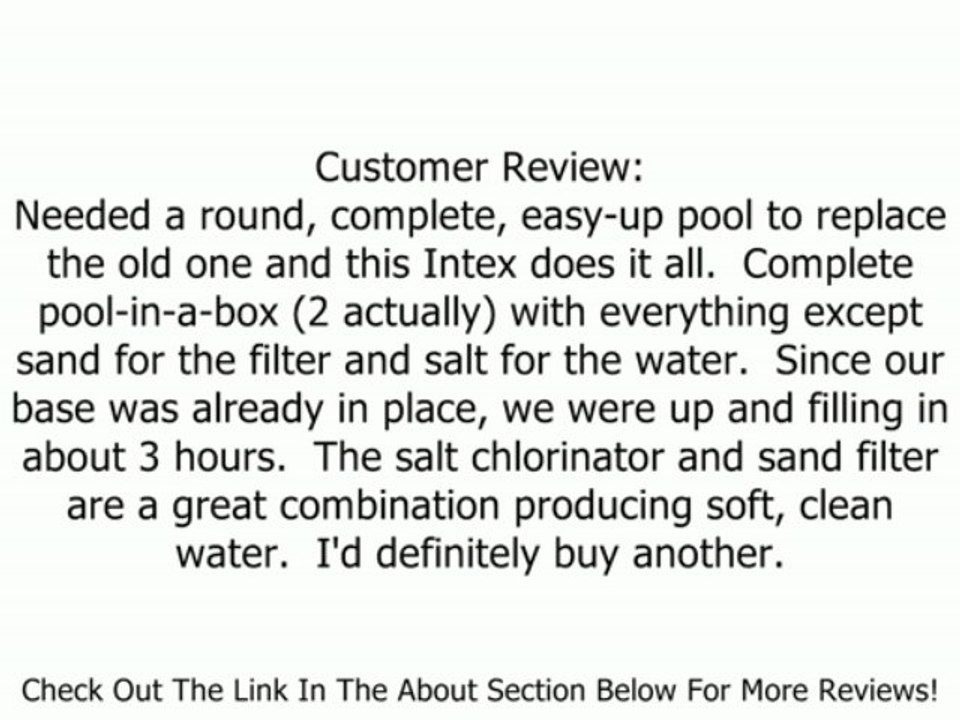 Intex 24 ft. by 52-Inch Round Metal Frame Swimming Pool Set Review