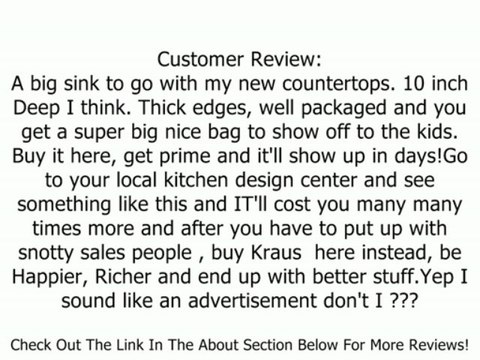 Kraus KHU104-33 33-Inch Undermount 60/40 Double Bowl 16 Gauge Kitchen Sink, Stainless Steel Review