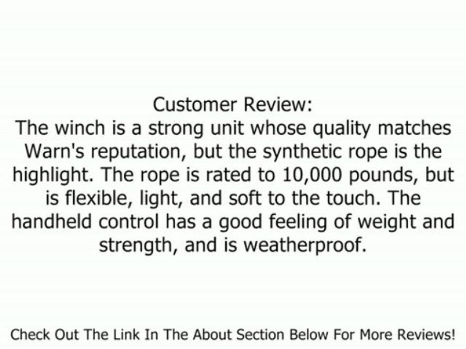 Warn 87800 M8000-s Winch with Synthetic Rope Review