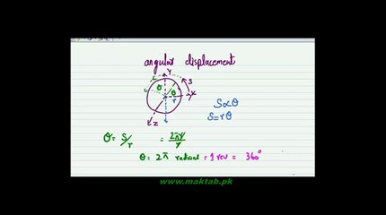 FSc Physics Book1, CH 5, LEC 2 Angular Displacement