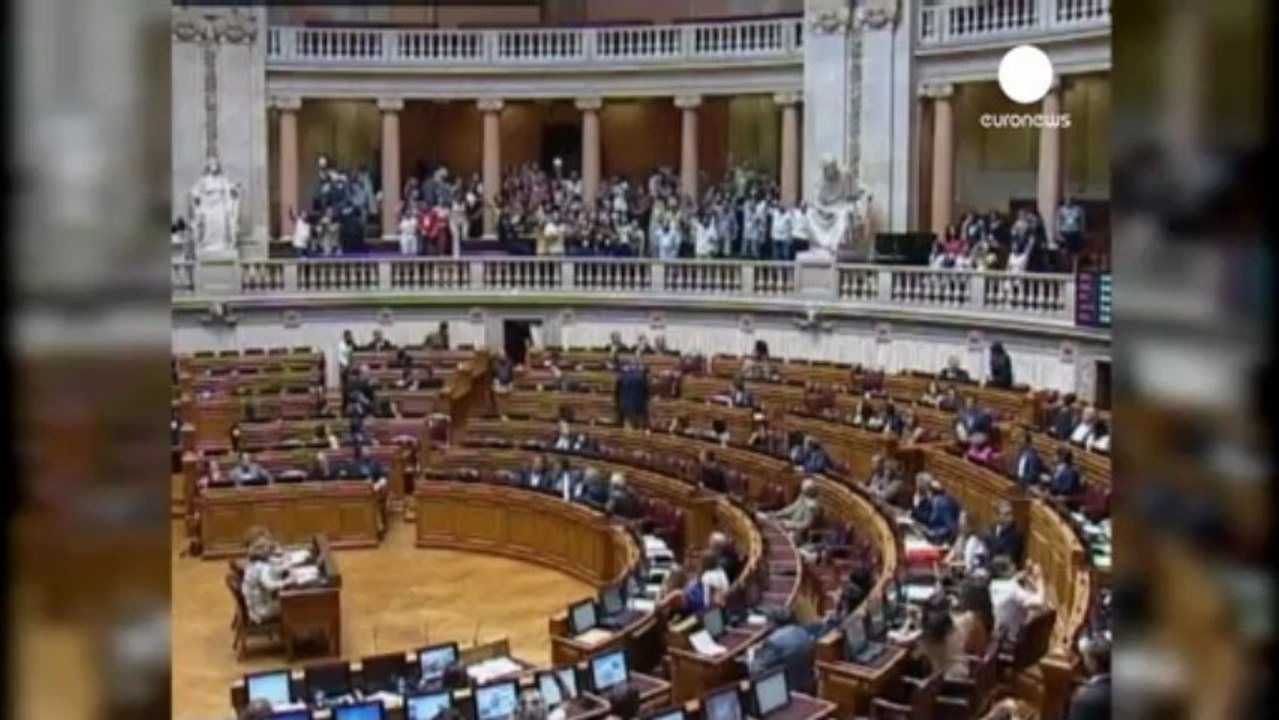 Portekiz parlamentosunda protesto