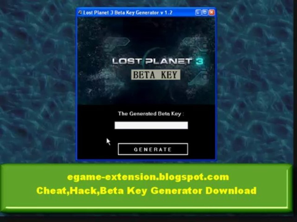Lost Planet 3 Beta Key Generator