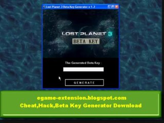 Lost Planet 3 Beta Key Generator