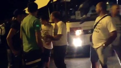 Carinaro (CE) - I lavoratori Indesit partono per Fabriano -2- (12.07.13)