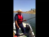 Honey Badger Two Bass trolling May 19 2013 Hensley Lake