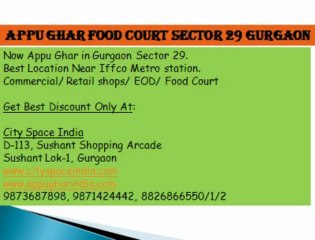 Appu Ghar=new project=food court={{8826866552}}=sector 29