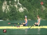 Aviron : L’équipe de France sur le lac d’Aiguebelette