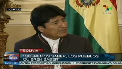 Presidente Morales mantiene reclamo a países que le agredieron