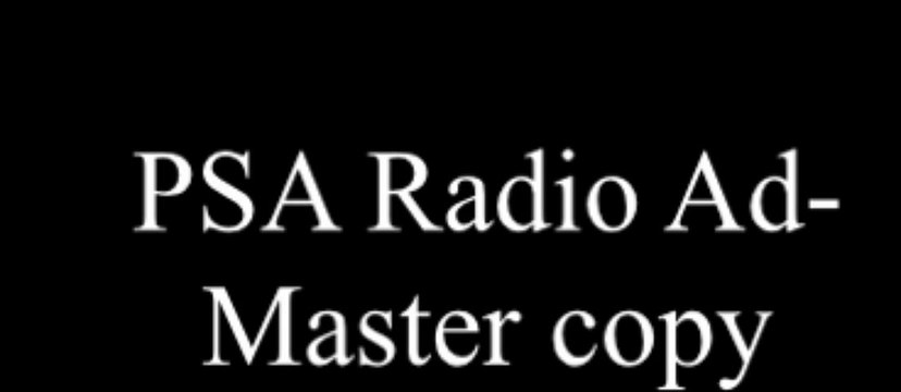 Jamarcus Newton. PSA Radio AD. Mr. HimselCMM 324 Radio Programming & Production