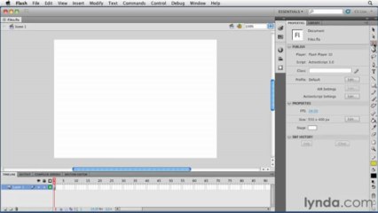 adobe flash Working with the toolbar