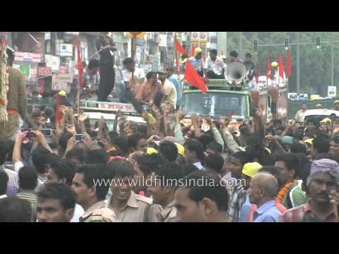 The annual rath yatra or chariot procession of Lord Jagannath in Delhi